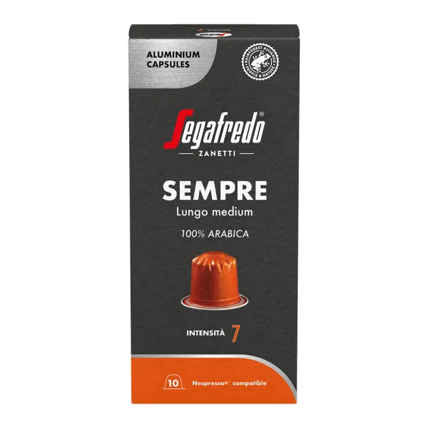 Segafredo Sempre Lungo Medium - 10 koffiecups