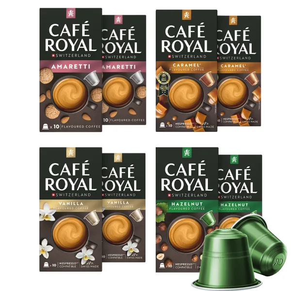 Proefpakket Café Royal gearomatiseerde koffies - 80 koffiecups